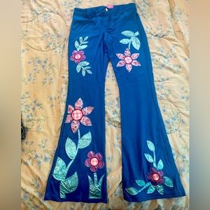 Sugar thrills floral appliqué pants
